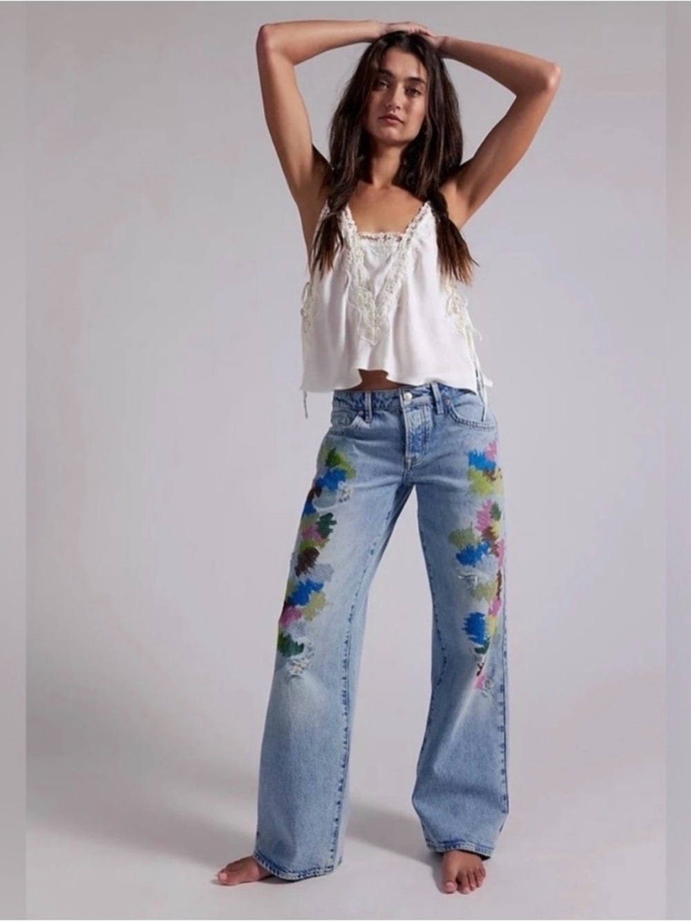 We The Free Tennessee low-rise Embroidered Boyfriend Jeans